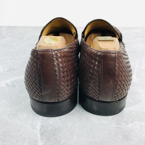 Mezlan Turing Mens size 9.5 M Loafers‎ Brown woven basket tassels dress loafers main image 7